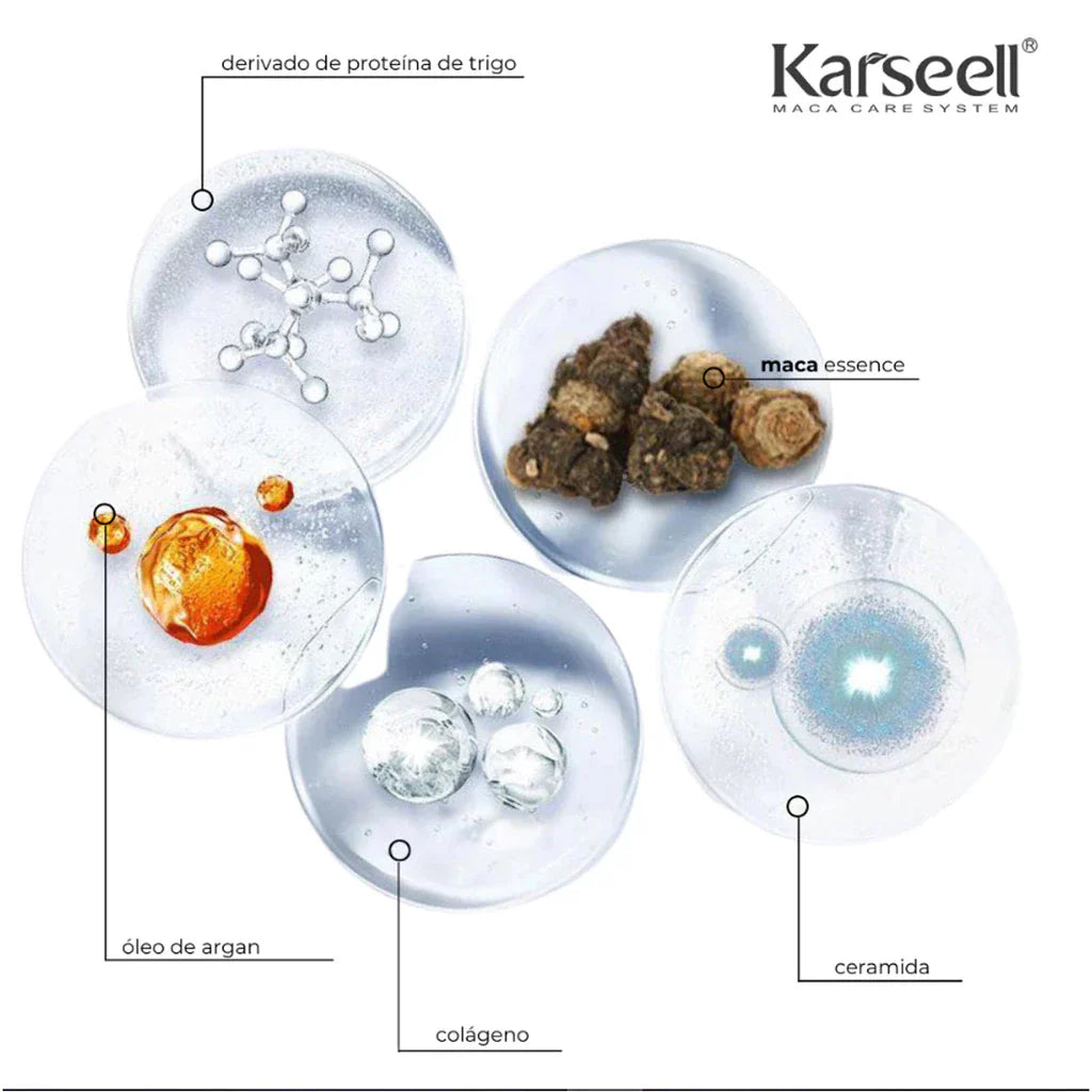 Kit Máscaras Capilar Karseell Collagen Tratamento Capilar Original - 500gr